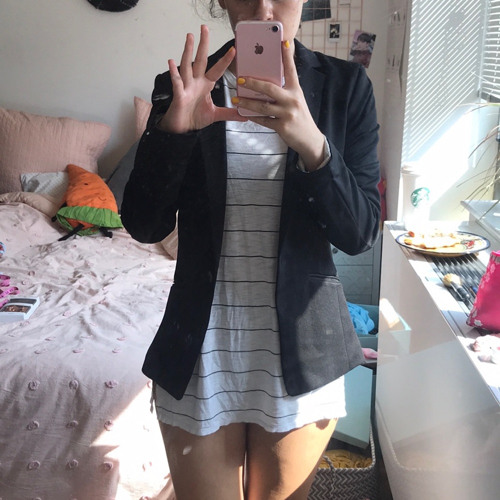 H&M single button Black Blazer Sz 4